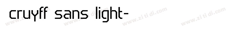 用cruyff sans light字体转换
